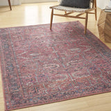 6' X 9' Brick Medallion Distressed Washable Area Rug - Homeroots - Flyclothing LLC