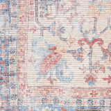 6' X 9' Blue And Orange Medallion Distressed Washable Area Rug - Homeroots - Flyclothing LLC