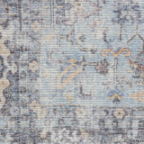 6' X 9' Light Grey And Blue Medallion Distressed Washable Area Rug - Homeroots - Flyclothing LLC