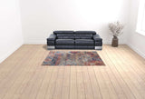 6' X 9' Multicolor Southwestern Distressed Washable Area Rug - Homeroots - Flyclothing LLC
