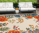 8' X 11' Multicolor Floral Stain Resistant Non Skid Area Rug - Homeroots - Flyclothing LLC