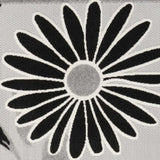 4' X 6' Black White Floral Stain Resistant Non Skid Area Rug - Homeroots - Flyclothing LLC