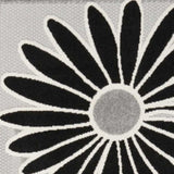 5' X 8' Black And White Floral Stain Resistant Non Skid Area Rug - Homeroots - Flyclothing LLC
