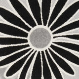 8' X 11' Black And White Floral Stain Resistant Non Skid Area Rug - Homeroots - Flyclothing LLC
