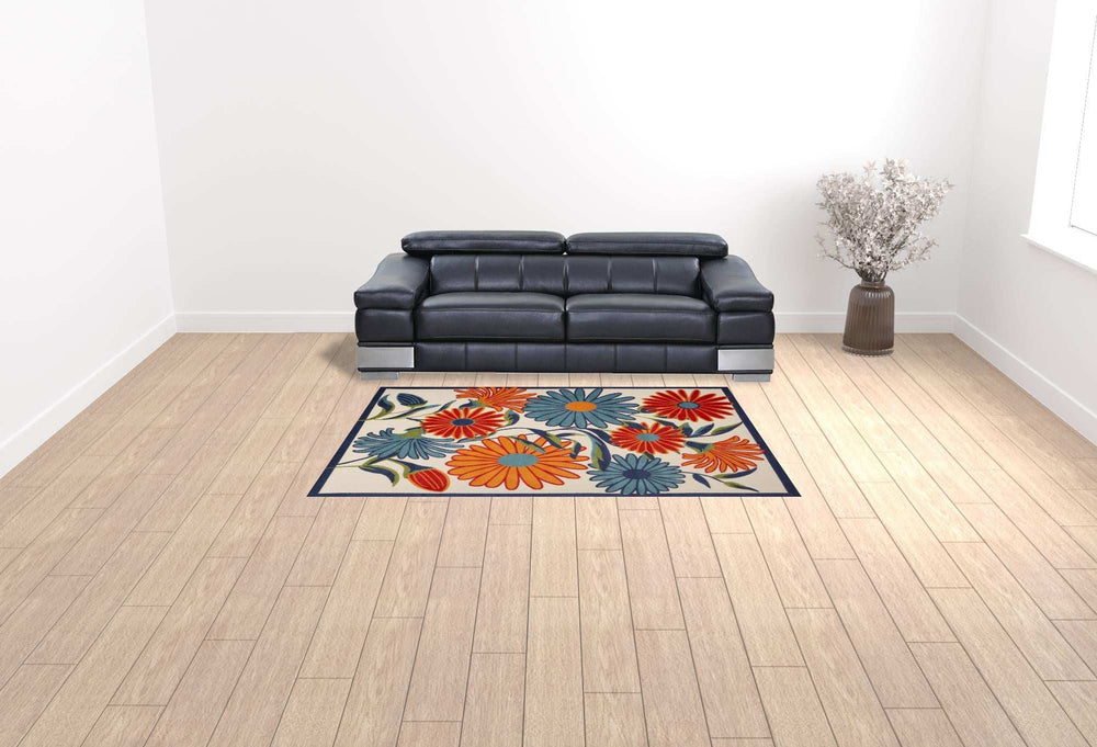 6' X 9' Multicolor Floral Stain Resistant Non Skid Area Rug - Homeroots - Flyclothing LLC