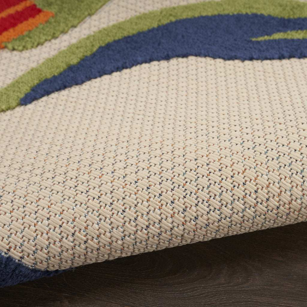 4' X 6' Multicolor Floral Stain Resistant Non Skid Area Rug - Homeroots - Flyclothing LLC