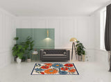 5' X 8' Multicolor Floral Stain Resistant Non Skid Area Rug - Homeroots - Flyclothing LLC