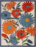 8' X 11' Multicolor Floral Stain Resistant Non Skid Area Rug - Homeroots - Flyclothing LLC