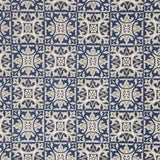 8' X 11' Blue Fleur De Lis Stain Resistant Non Skid Area Rug - Homeroots - Flyclothing LLC