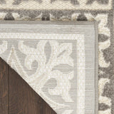 8' X 11' Ivory And Grey Fleur De Lis Stain Resistant Non Skid Area Rug - Homeroots - Flyclothing LLC