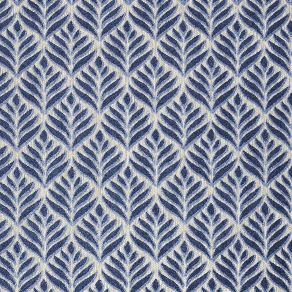 6' X 9' Blue Floral Stain Resistant Non Skid Area Rug - Homeroots - Flyclothing LLC