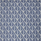 4' X 6' Blue Floral Stain Resistant Non Skid Area Rug - Homeroots - Flyclothing LLC