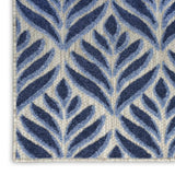 5' X 8' Blue Floral Stain Resistant Non Skid Area Rug - Homeroots - Flyclothing LLC