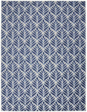 8' X 11' Blue Floral Stain Resistant Non Skid Area Rug - Homeroots - Flyclothing LLC
