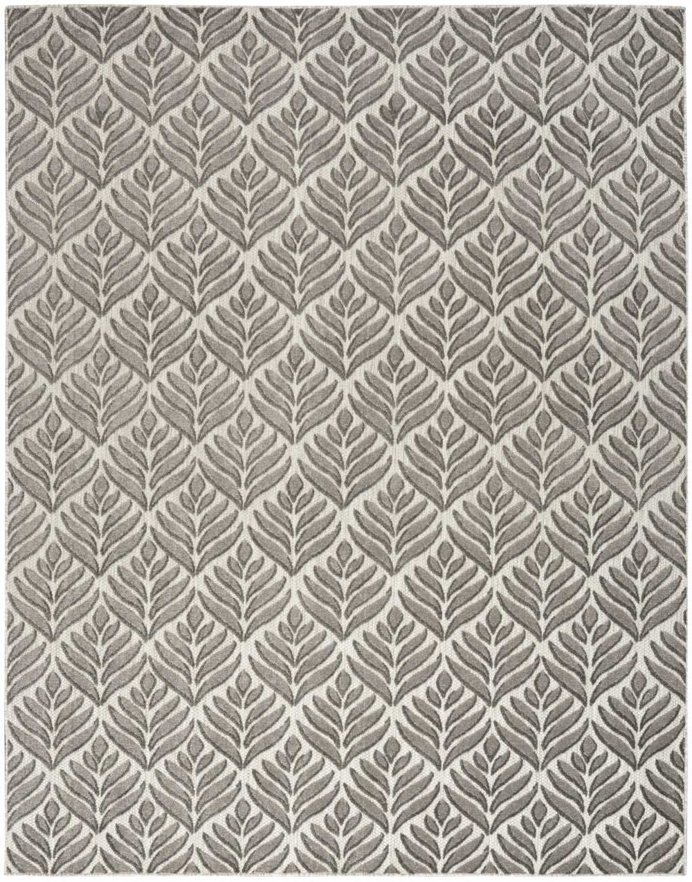 6' X 9' Charcoal Floral Stain Resistant Non Skid Area Rug - Homeroots - Flyclothing LLC