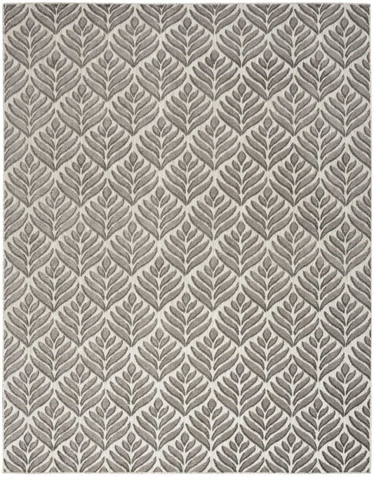 6' X 9' Charcoal Floral Stain Resistant Non Skid Area Rug - Homeroots - Flyclothing LLC