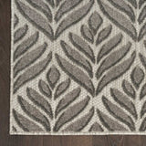 6' X 9' Charcoal Floral Stain Resistant Non Skid Area Rug - Homeroots - Flyclothing LLC