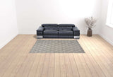 7' X 10' Charcoal Floral Stain Resistant Non Skid Area Rug - Homeroots - Flyclothing LLC