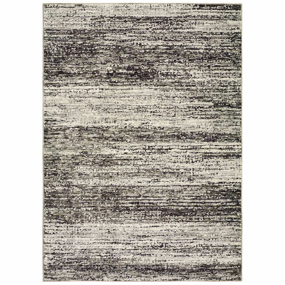 2' X 3' Gray and Ivory Abstract Power Loom Area Rug - Homeroots - Flyclothing LLC