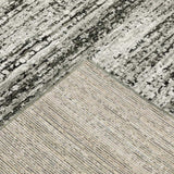 2' X 3' Gray and Ivory Abstract Power Loom Area Rug - Homeroots - Flyclothing LLC