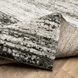 2' X 3' Gray and Ivory Abstract Power Loom Area Rug - Homeroots - Flyclothing LLC