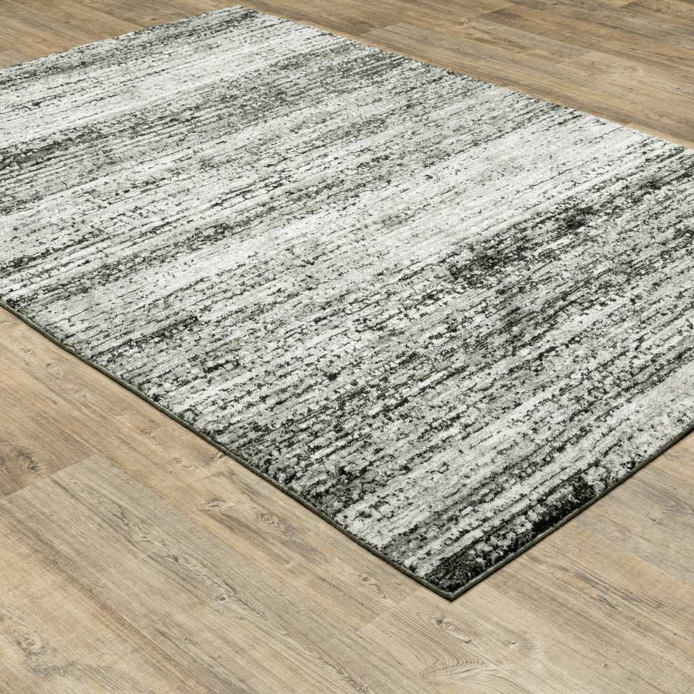2' X 3' Gray and Ivory Abstract Power Loom Area Rug - Homeroots - Flyclothing LLC
