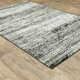 2' X 3' Gray and Ivory Abstract Power Loom Area Rug - Homeroots - Flyclothing LLC