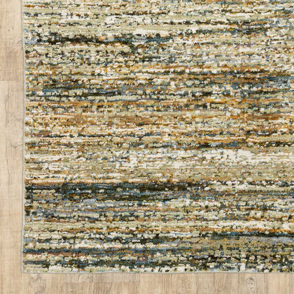 2' X 3' Blue and Ivory Abstract Power Loom Area Rug - Homeroots - Flyclothing LLC