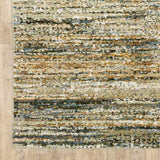 2' X 3' Blue and Ivory Abstract Power Loom Area Rug - Homeroots - Flyclothing LLC