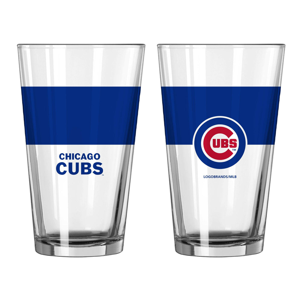 Chicago Cubs 16oz Colorblock Pint Glass - Logo Brands - Flyclothing LLC