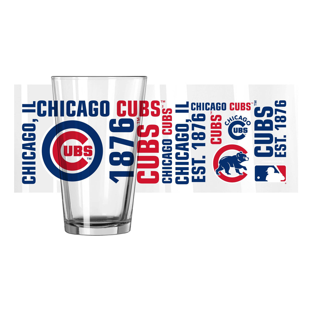 Chicago Cubs 16oz Spirit Pint Glass - Logo Brands - Flyclothing LLC