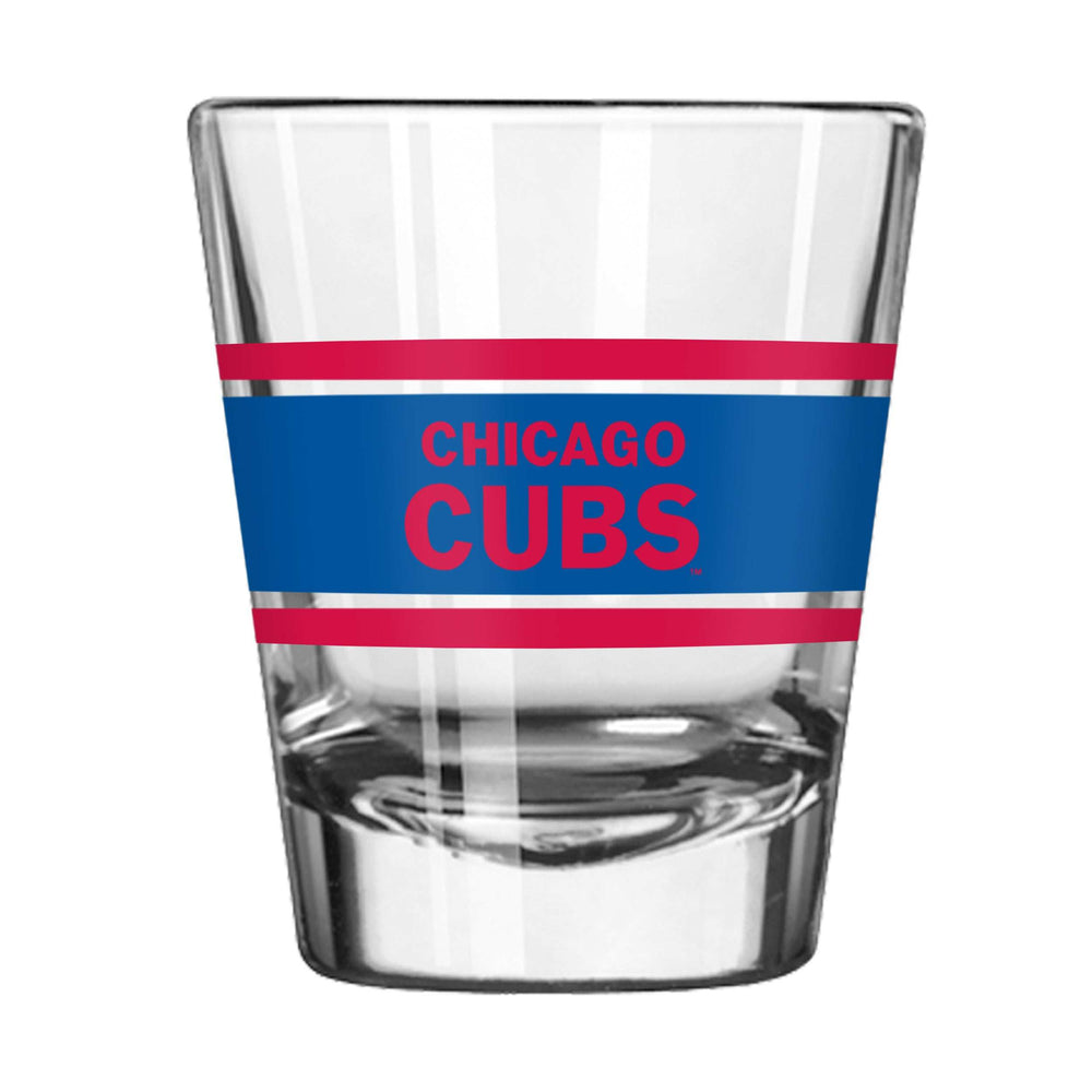 Chicago Cubs 2oz Stripe Shot Glass - Logo Brands - Flyclothing LLC