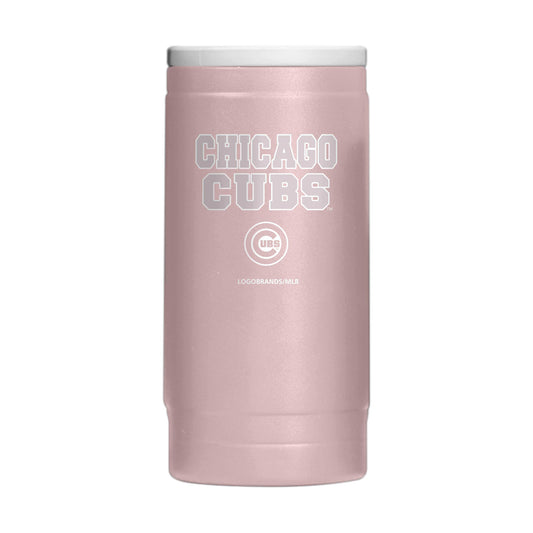 Chicago Cubs Stencil Powder Coat Slim Can Coolie - Logo Brands - Flyclothing LLC