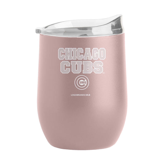 Chicago Cubs 16oz Stencil Powder Coat Curved Beverage - Logo Brands - Flyclothing LLC