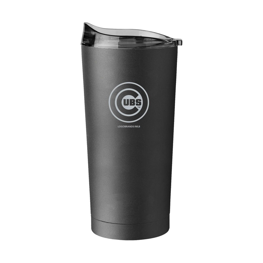 Chicago Cubs 20oz Black Powder Coat Tumbler - Logo Brands - Flyclothing LLC