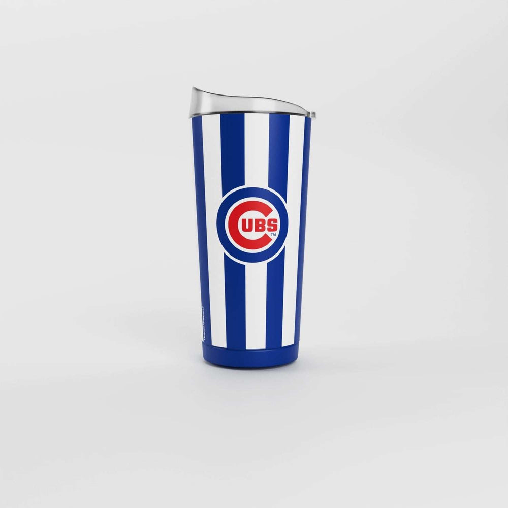 Chicago Cubs 20oz Striped Powder Coat Tumbler - Logo Brands - Flyclothing LLC