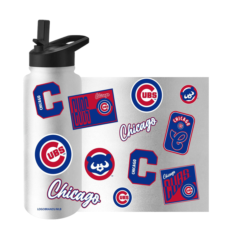 Chicago Cubs 34oz White Dreamweave Quencher Bottle - Logo Brands - Flyclothing LLC