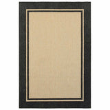 2' X 3' Beige and Black Stain Resistant Indoor Outdoor Area Rug - Homeroots - Flyclothing LLC