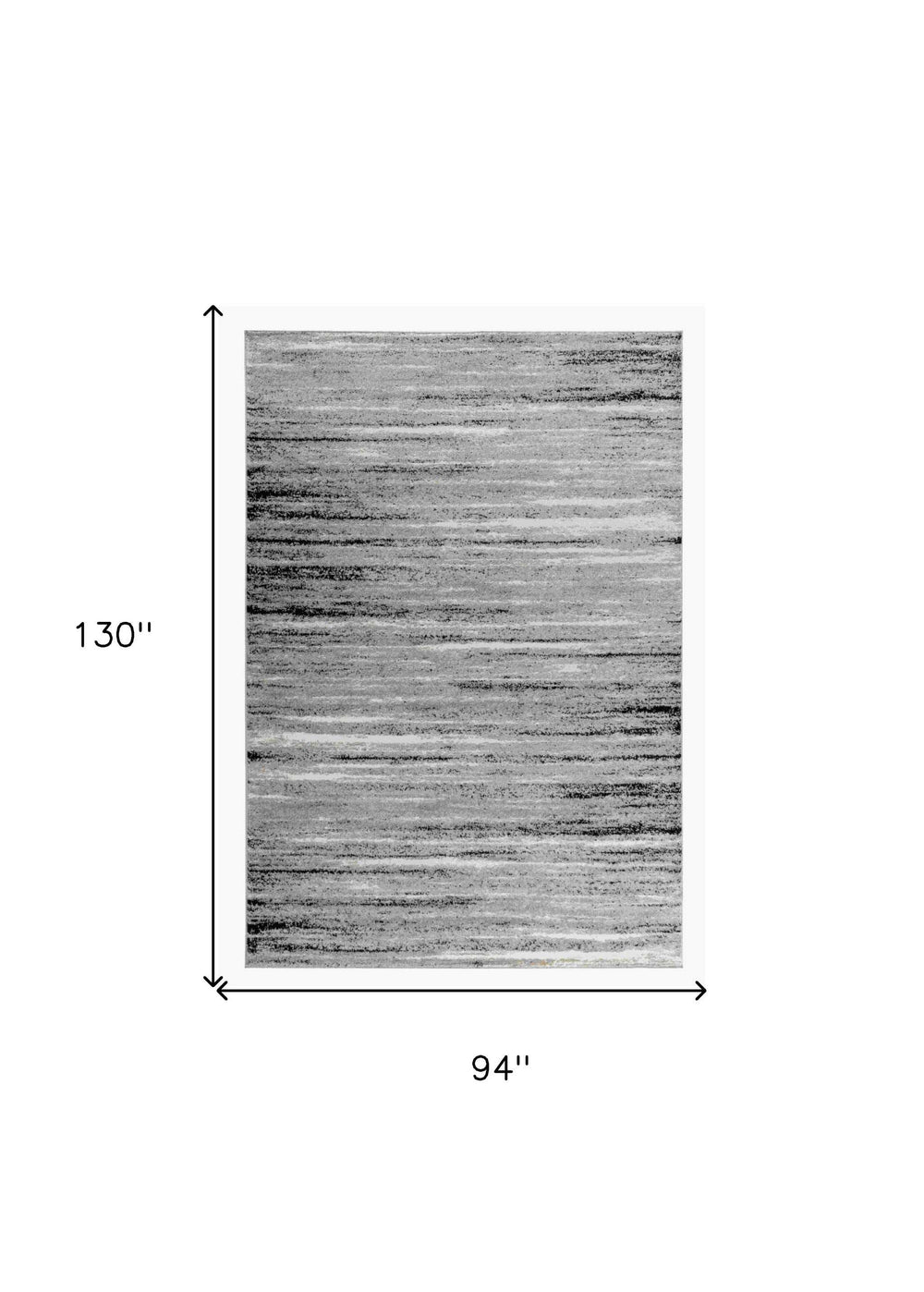 8' X 11' Grey Abstract Area Rug - Homeroots - Flyclothing LLC