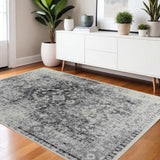 4' X 6' Black Oriental Area Rug - Homeroots - Flyclothing LLC