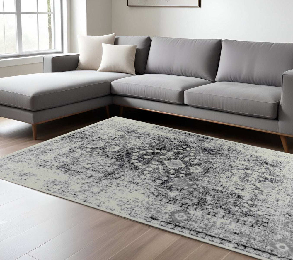 8' X 11' Black Oriental Area Rug - Homeroots - Flyclothing LLC