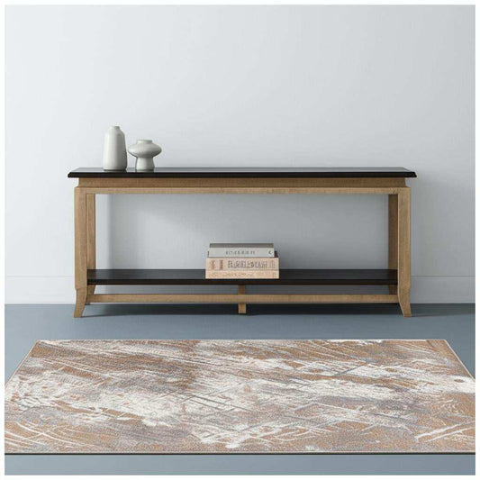 4' X 6' Brown Abstract Area Rug - Homeroots - Flyclothing LLC