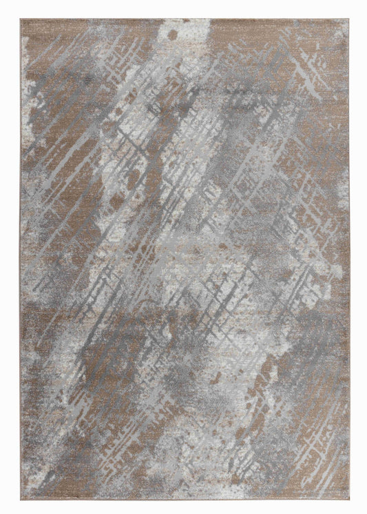 7' X 10' Brown Abstract Area Rug - Homeroots - Flyclothing LLC