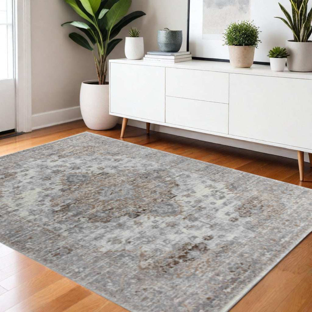 4' X 6' Brown Oriental Area Rug - Homeroots - Flyclothing LLC
