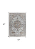 4' X 6' Brown Oriental Area Rug - Homeroots - Flyclothing LLC