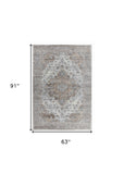 5' X 8' Brown Oriental Area Rug - Homeroots - Flyclothing LLC