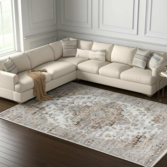 7' X 10' Brown Oriental Area Rug - Homeroots - Flyclothing LLC