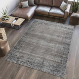 5' X 8' Brown Geometric Area Rug - Homeroots - Flyclothing LLC
