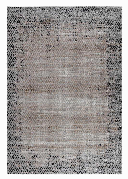 7' X 10' Brown Geometric Area Rug - Homeroots - Flyclothing LLC