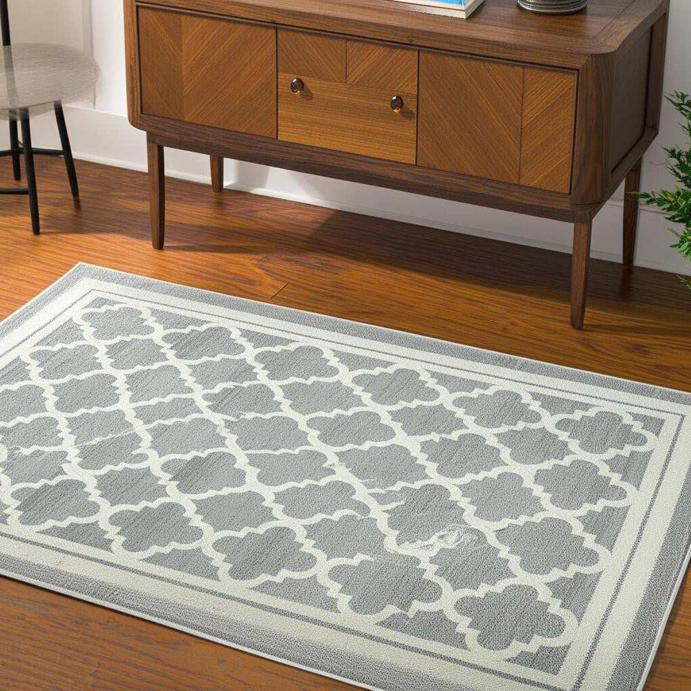 4' X 6' Grey Moroccan Area Rug - Homeroots - Flyclothing LLC